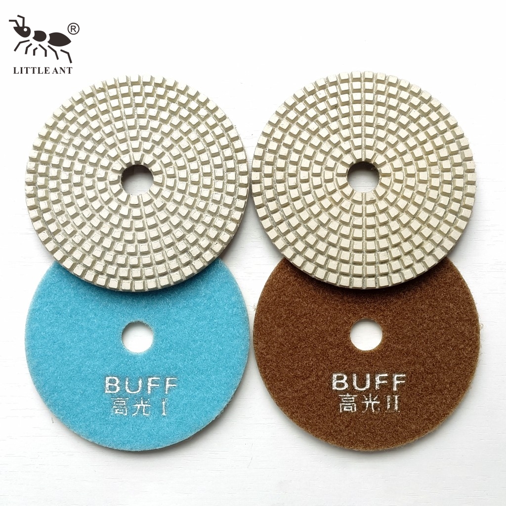 LITTLE ANT NEW High Gloss 4inch 2-ступенчатая полировальная подушечка для полировки бетонного пола с бриллиантами