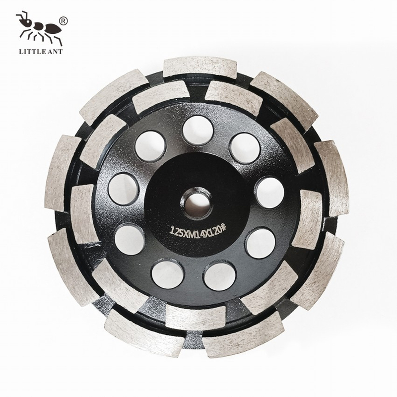 ∮125mm Двухрядное шлифовальное колесо металлическая облигация грубый для измельчения бетона