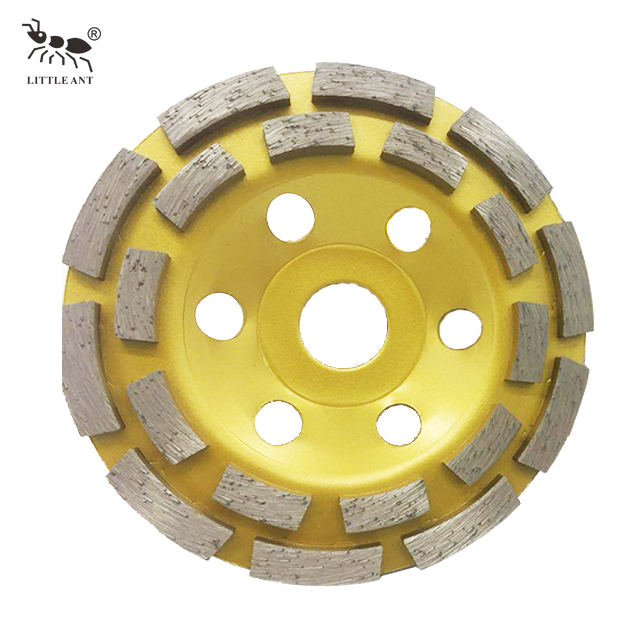 Двухрядные шлифовальные колеса Металлическая связь желтая грубая для шлифовального бетона