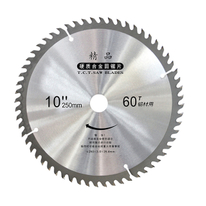 10 дюймов 60 зубов TCT Алюминиевый режущий круглый пилы