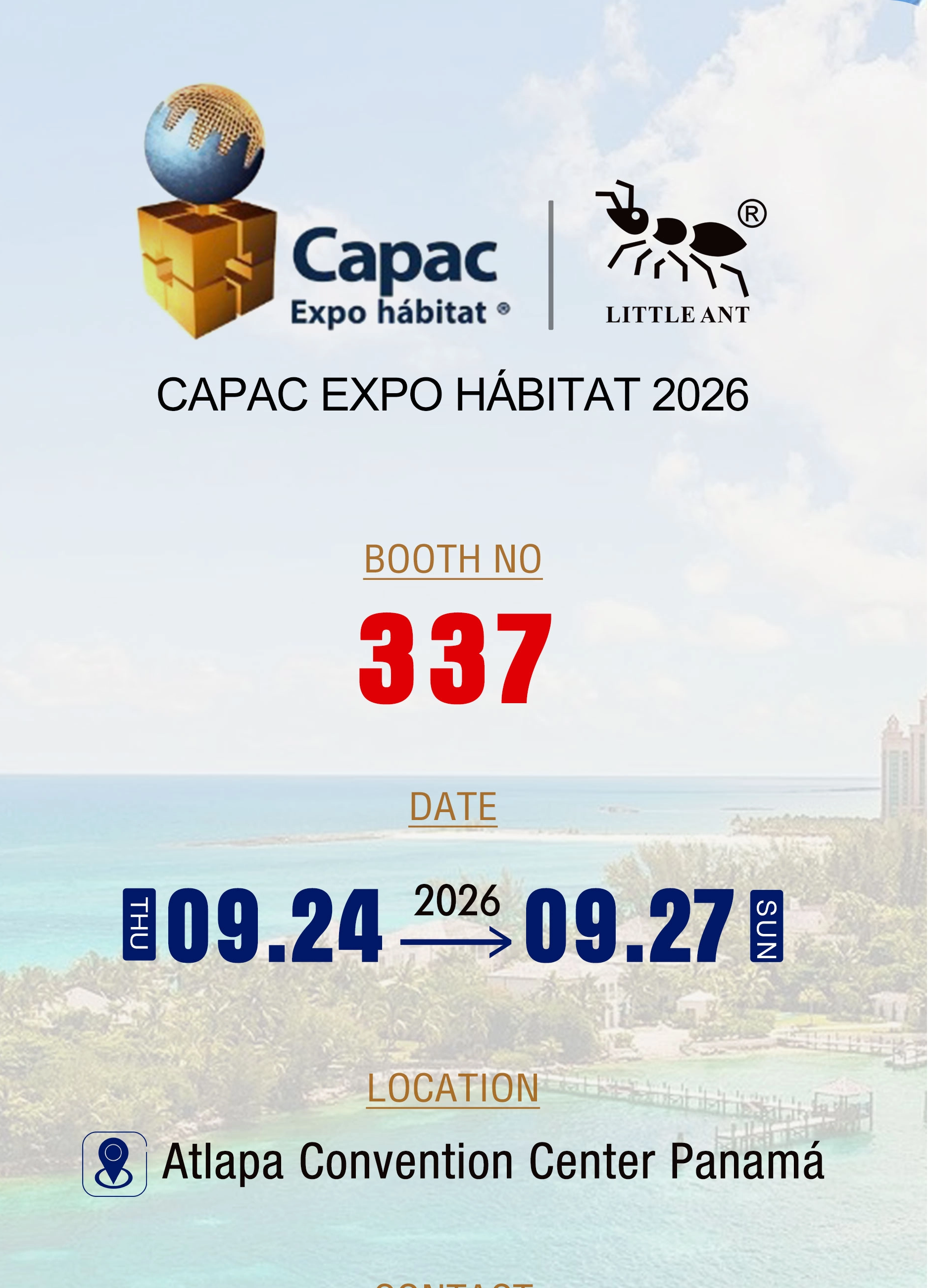  Компания Little Ant Diamond Tools рада принять участие в выставке CAPAC EXPO HABITAT 2026.